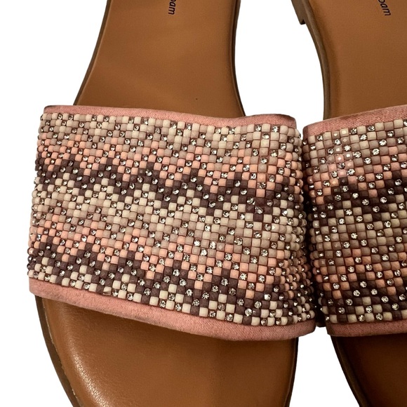 Time and Tru Embellished pink Band Flat Slide Sandal Size 7.5 - Picture 3 of 9
